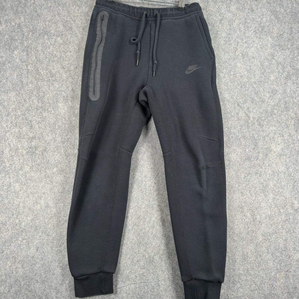 Nike Pants Mens Small Black Tech Fleece Joggers Zip Pocket Swoosh FB8002-010